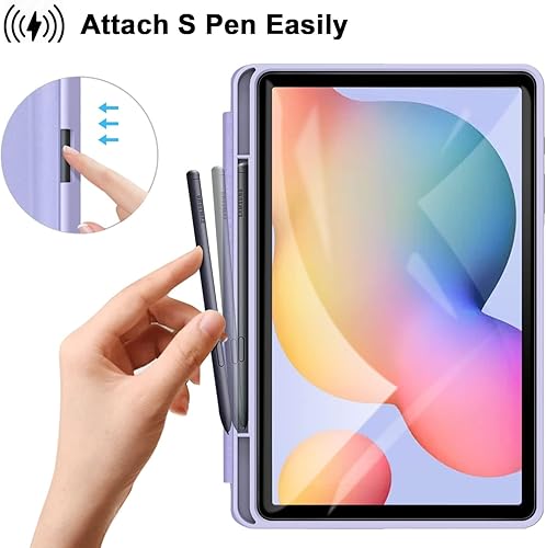 Miniatura 5 de ZtotopCase Funda para Galaxy Tab S6 Lite 20222020 de 10.4 pulgadas con soporte para bolígrafo, encendido y apagado automático, funda delgada de