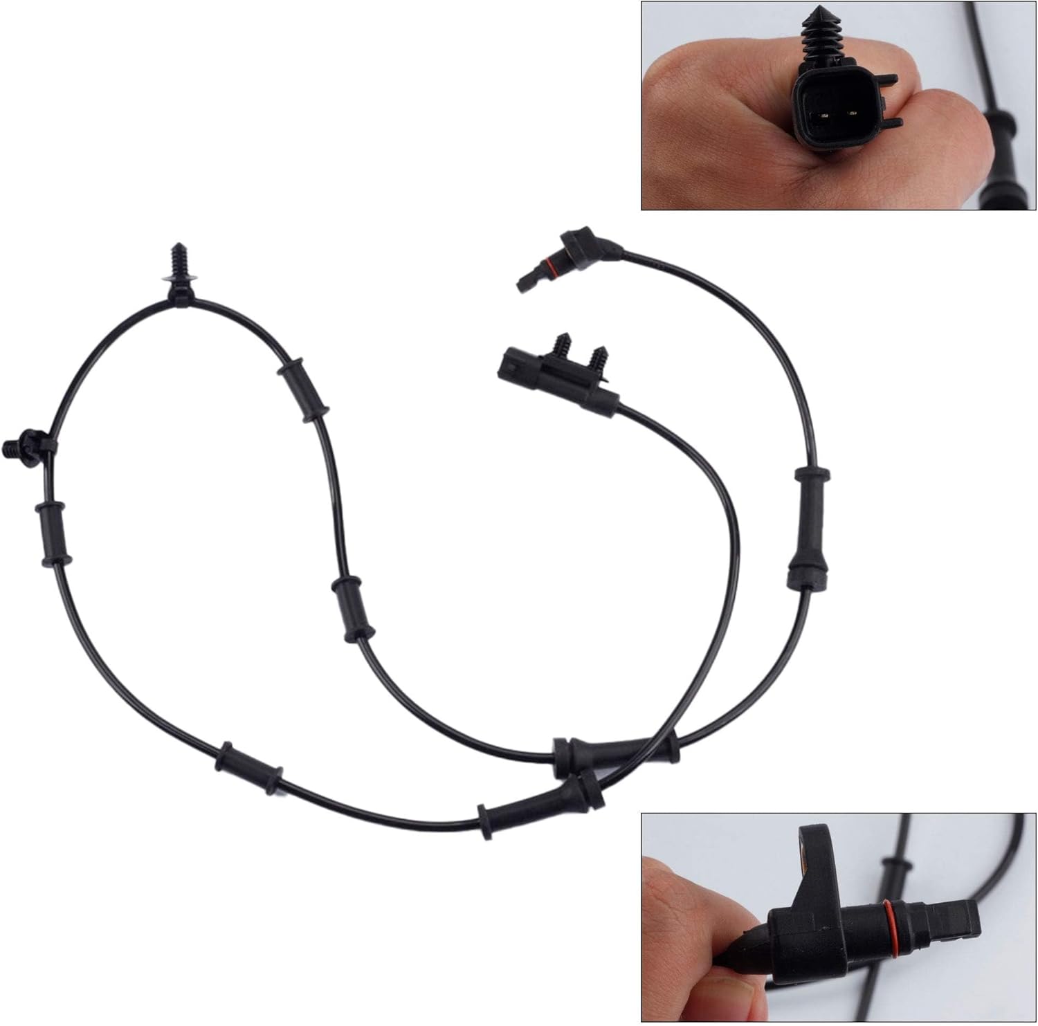 Dasbecan Front and Rear ABS Wheel Speed Sensor Compatible with Jeep Wrangler 3.6L 2012-2017,Jeep Wrangler 3.8L 2007-2011 Replaces# 68003281AA 68003281AC 52060156AD 52125003AA (Pack of 4PCS)