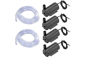 4PCS DC 3-5V BLACK Micro Submersible MINI WATER PUMP with Hoses