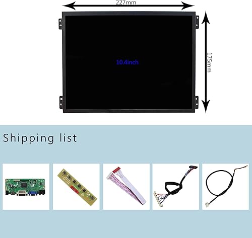 Miniatura 2 de 10.4 pulgadas VS104T-004A 1024X768 600nit Brillo WLED IPS Pantalla LCD y VGA DVI Audio LCD Controlador Junta