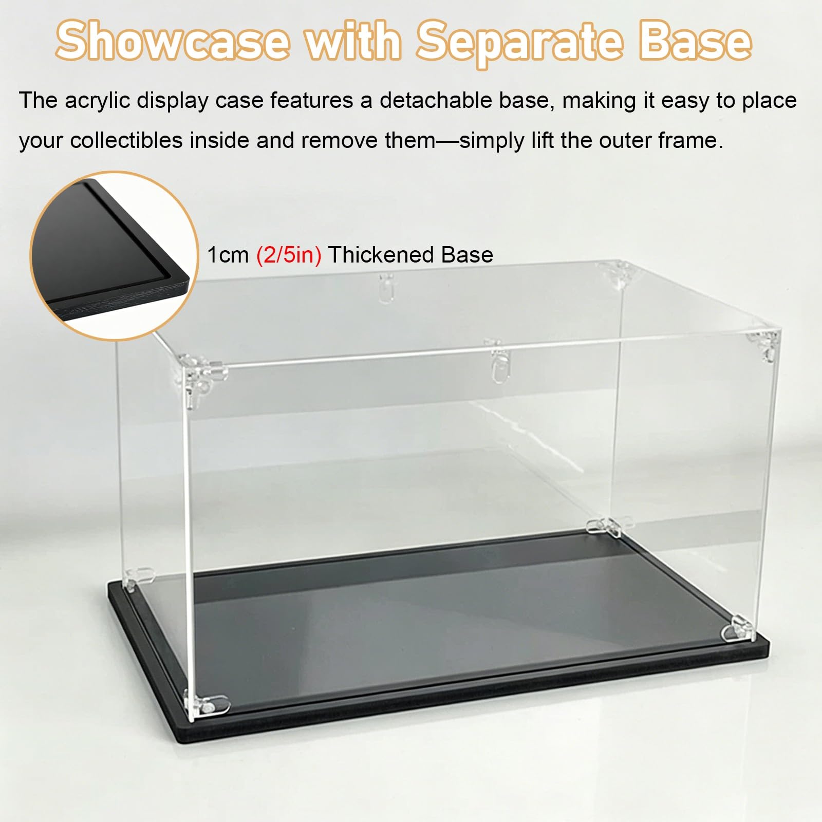 Teca Plexiglass Teca Espositiva in Acrilico Trasparente di Grandi Dimensioni (Disponibile nei Formati 20x20x20, 40x40x40, 60x60x60 Cm) – Ideale per Gallerie(8x8x16/20x20x40cm)