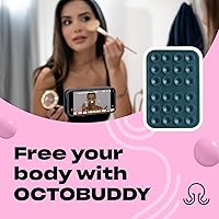 Vista 3 de OCTOBUDDY Classic MAX - Silicone Suction Phone Case Adhesive Mount - Hands-Free, Strong Grip Holder for Selfies and Videos - iPhone and Android