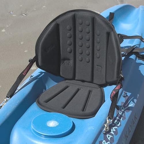 Miniatura 3 de Asiento de kayak de espuma moldeada clásica con respaldo alto con paquete de cremallera, asiento de kayak sentado en la parte superior, asiento de