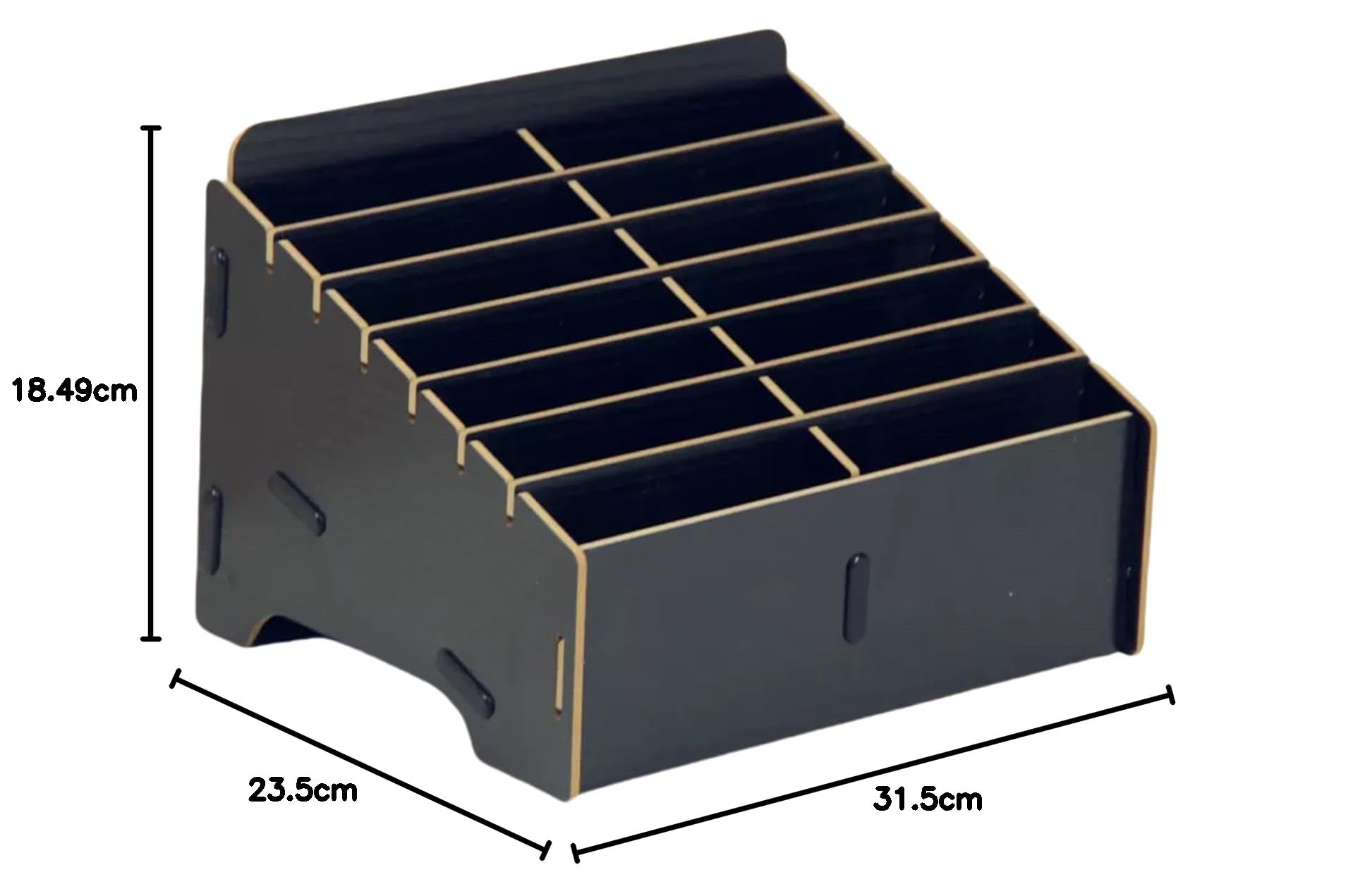 14 griglie per cellulare, cellulare, per scuola, hotel, in legno, per telefoni cellulari, aule, ufficio, scuola (nero, 14 griglie)