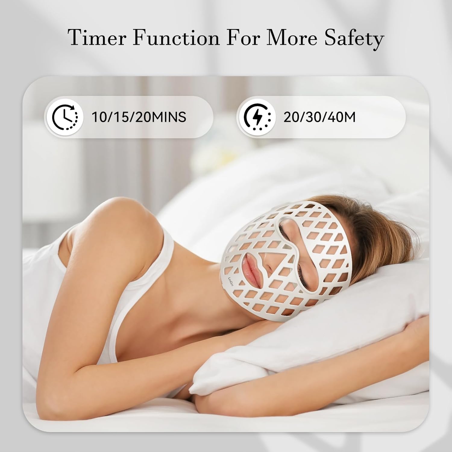 Red Light Therapy for Face, Red Light Therapy Mask with 4 Modes Infrared Light, 3000mAh Rechargeable, Digital Remote Control, Portable LED Face Mask for Home & Travel