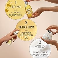 Vista 6 de L'OCCITANE Aceite de ducha de almendra limpiador y suavizante, Gel de ducha y base para afeitar purifica y suaviza sin resecar la piel, Espuma