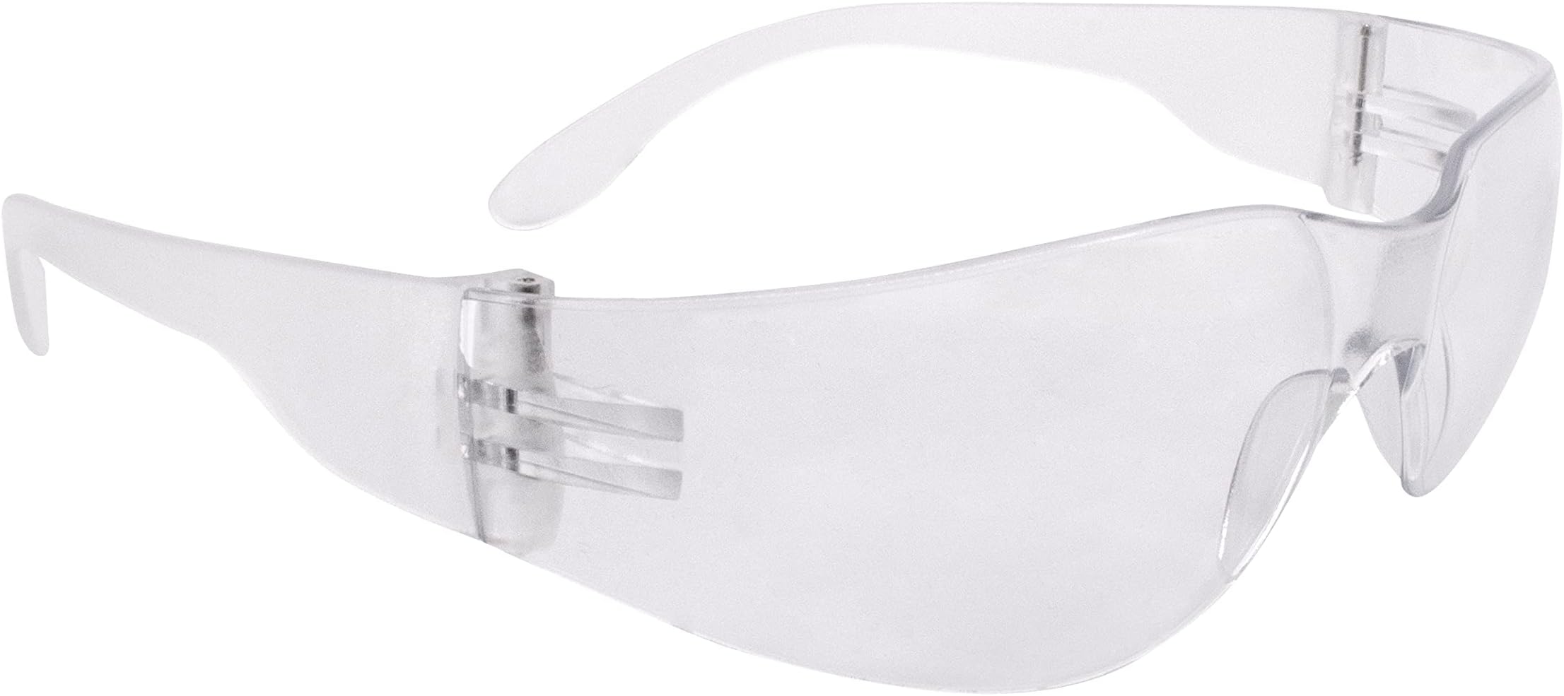 Radians Clear Safety Glasses, Scratch-Resistant, Wraparound, One Size
