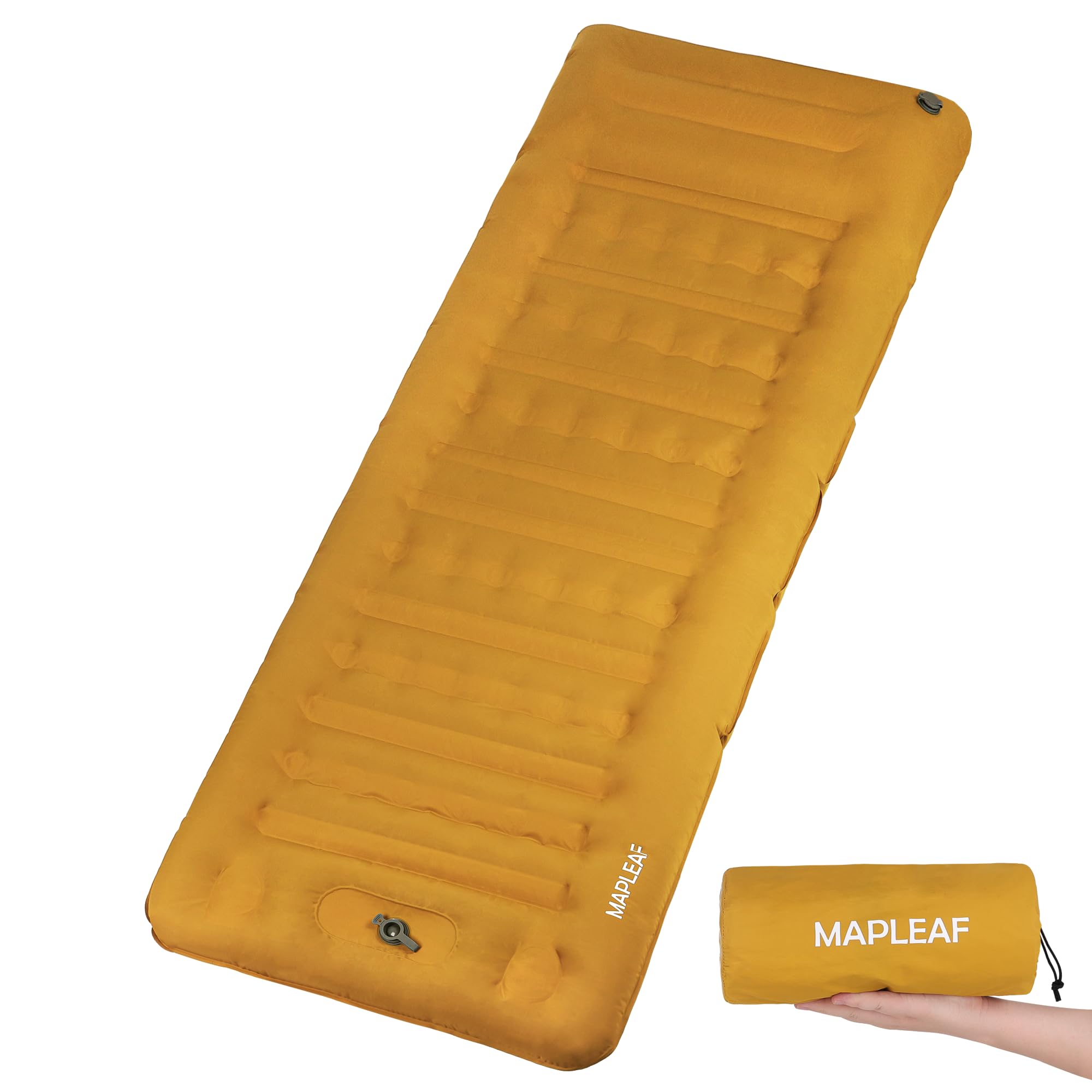 Materac dmuchany, tryb nożny, 12 cm grubości, na kemping, do spania w samochodzie, ochrona przed katastrofami, gruby z poduszką, ultralekki, kompaktowy, wodoszczelny, do wspinaczki górskiej