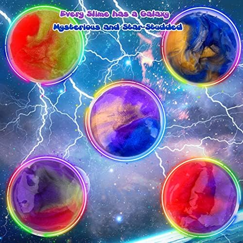 60 Pack Galaxy Slime,Party Favors for Kids, Non Sticky,Wet,Soft Sludge Toy Mini Slime for Boys Girl, Stress Relief, Goodie Bags for Sensory and Tactile Stimulation, Christmas Stuffers