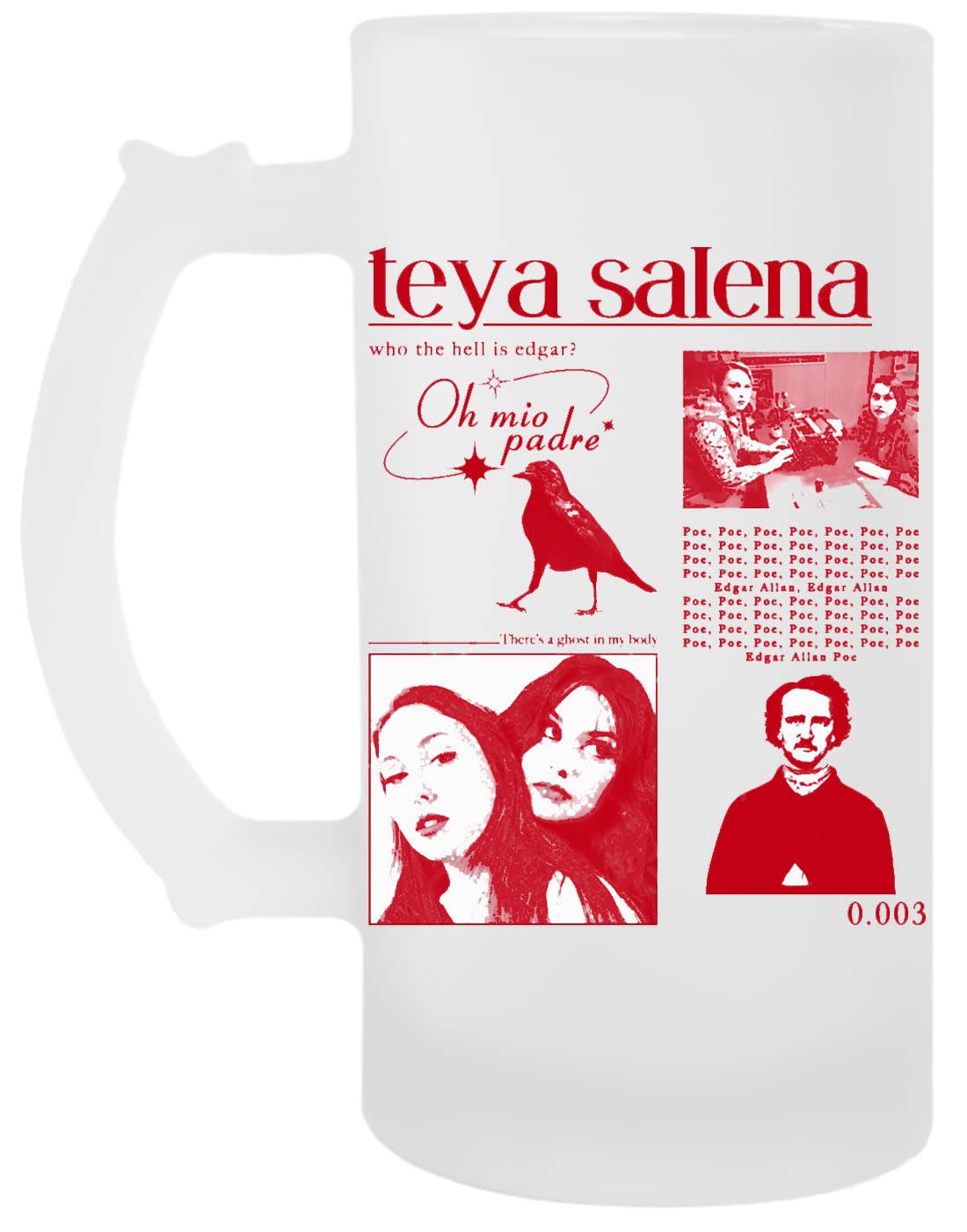 Jarro de cerveza Teya Salena oh mio padre jarra de vidrio pesada