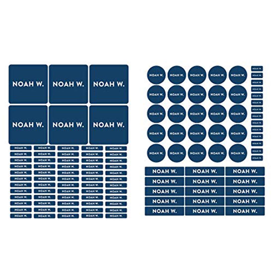 Andaz Press Custom Personalized Waterproof School Name Labels, Navy Blue, 120-Pack Personalized Name Labels for School Supplies, Name Stickers for
