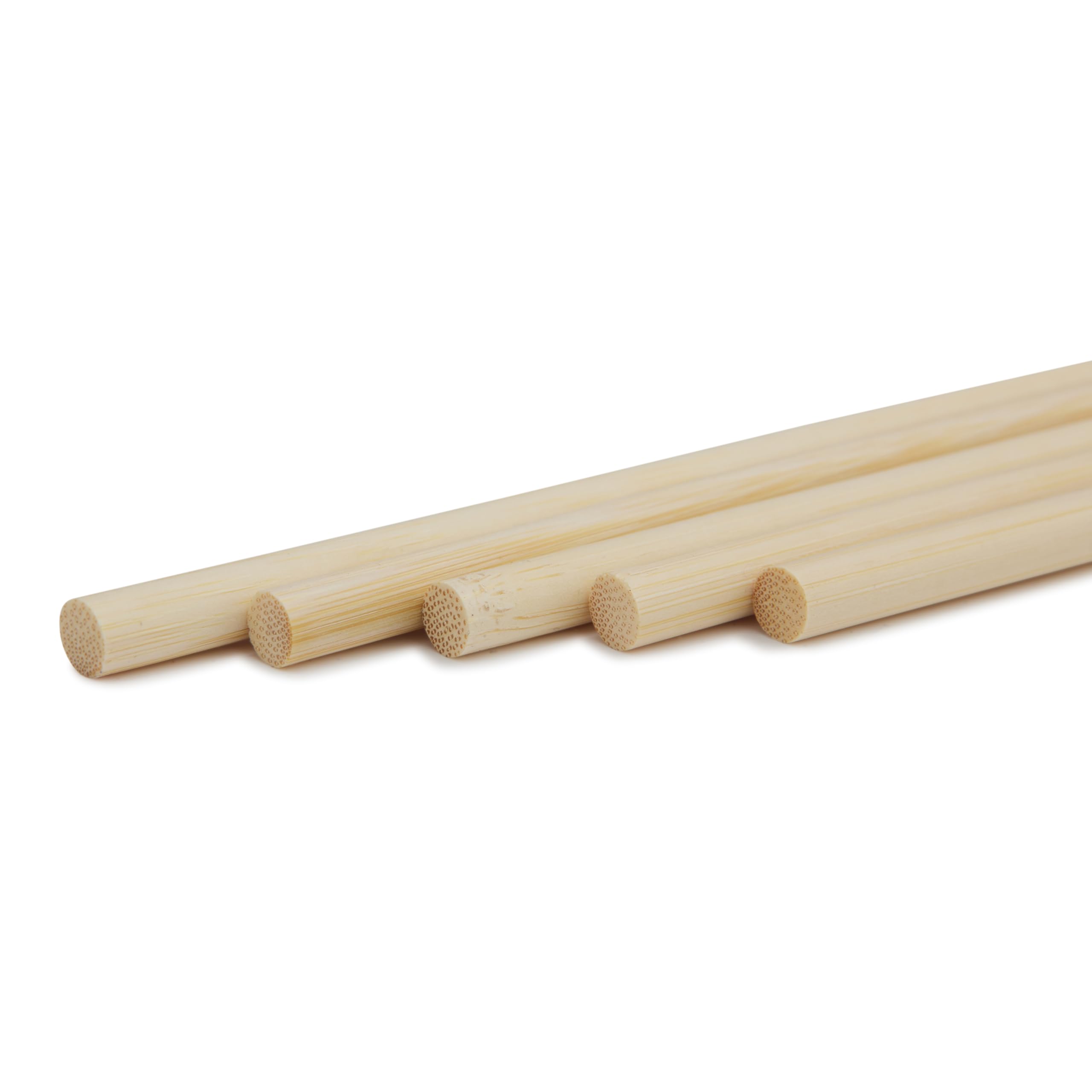 Mendi 40 Tutor Varilla de Bambu de 70 cm y 8 mm diámetro para Plantas, jardineria, Huerta...