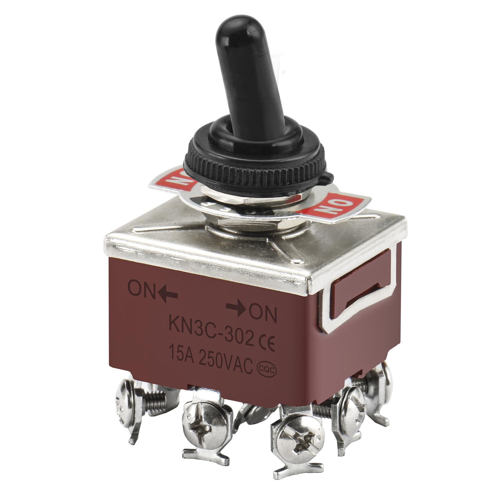 Interrupteur à bascule en métal Heschen HS-302 étanche 15A 250VAC