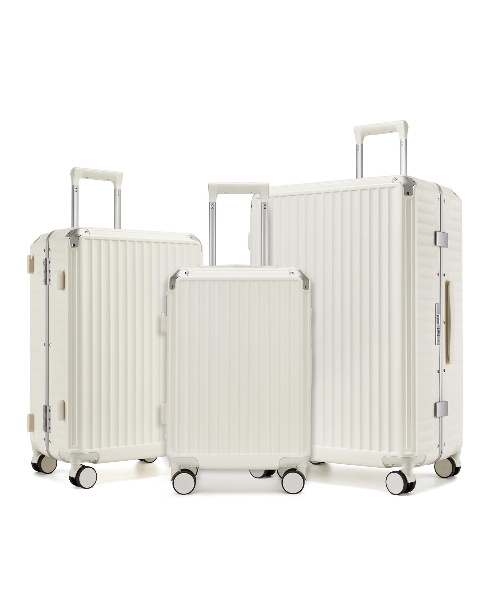 KONO Koffer-Set M/L/XL aus PC mit Aluminiumrahmen und Handyhalterung
