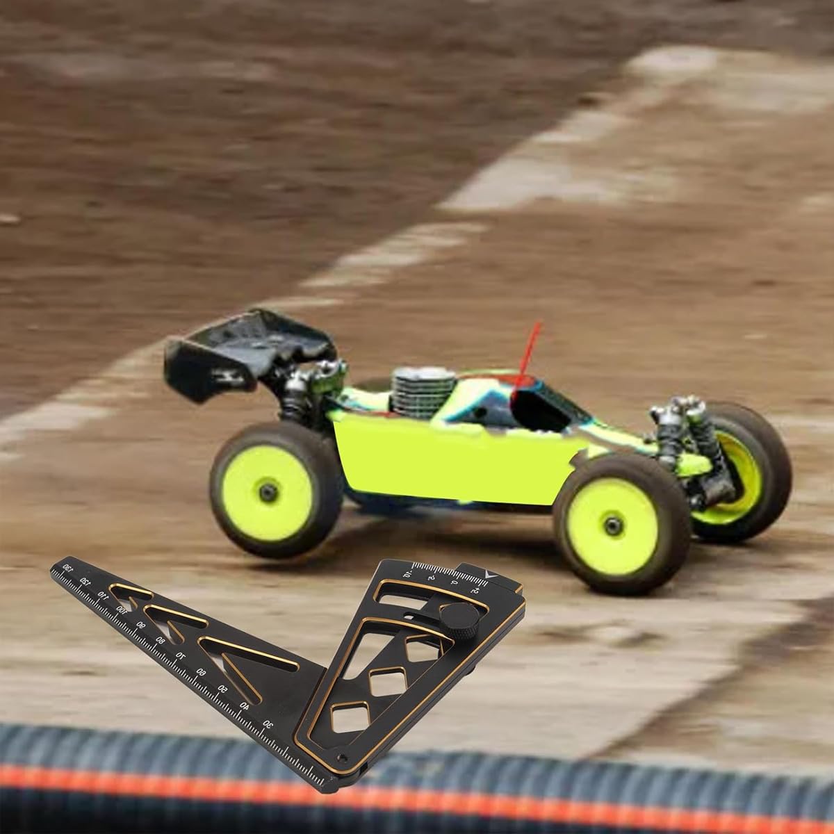 Linijka do pomiaru pochylenia kół RC Car Adjustable Camber Gauge do modeli uniwersalnych RC Crawlers 1/10 1/8 1/7 Narzędzie do wyrównywania w kolorze czarnym i złotym