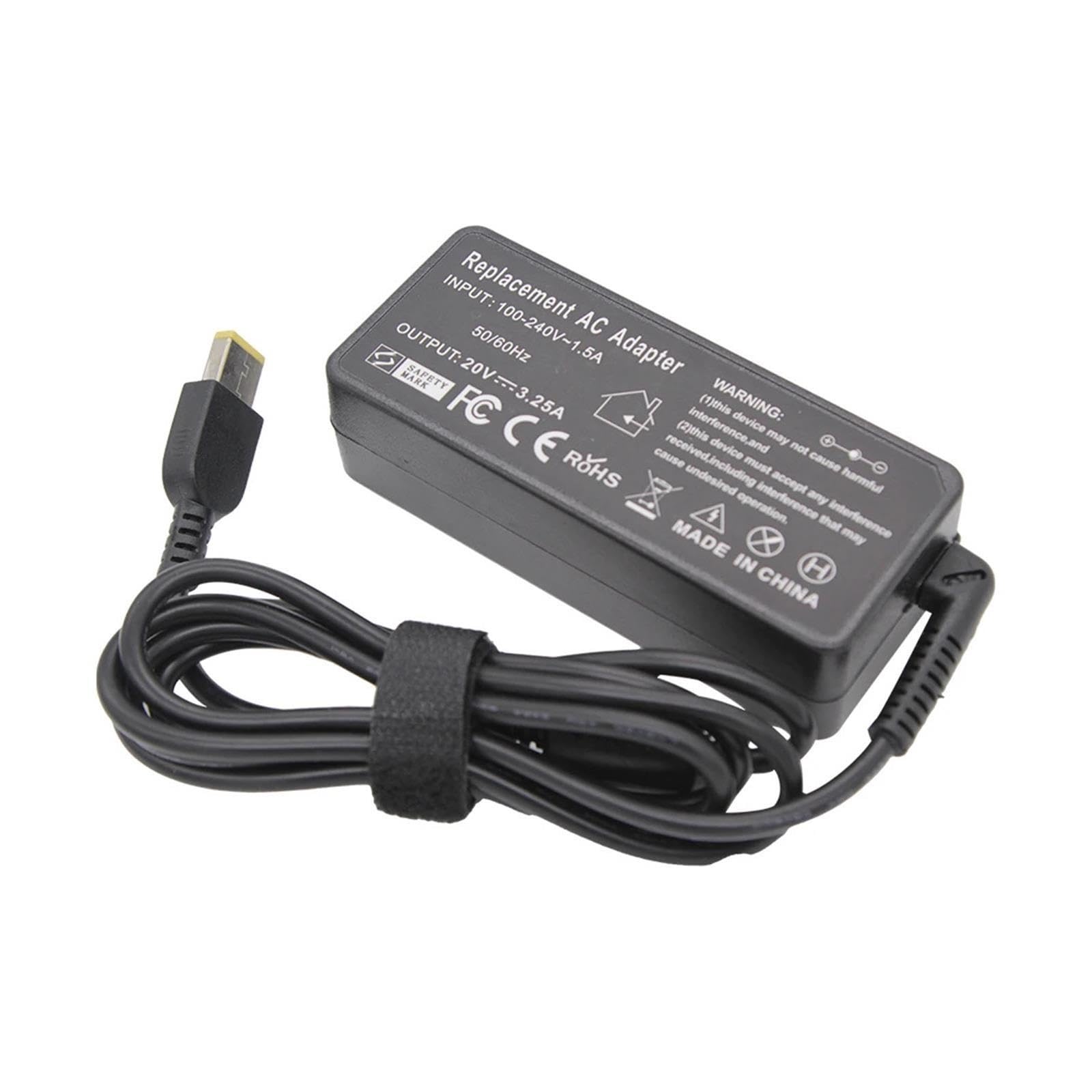 Adaptador De Corriente De Cargador De Vuelta De CA USB De 20V, 3,25a, 65W, Compatible con Thinkpad,Yoga X301S X230S G500 G405 X1 Carbon E431 E531 T440s Yoga 13(with AU Plug)