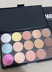 Paleta de Corretivo Facial Profissional, 15 Cores, Tons Variados para Maquiagem