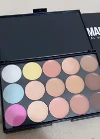 Paleta de Corretivo Facial Profissional, 15 Cores, Tons Variados para Maquiagem