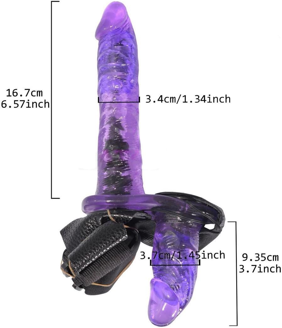 Female Wearable Strap on Harness Belt with Adjustable Speed Stick - Purple