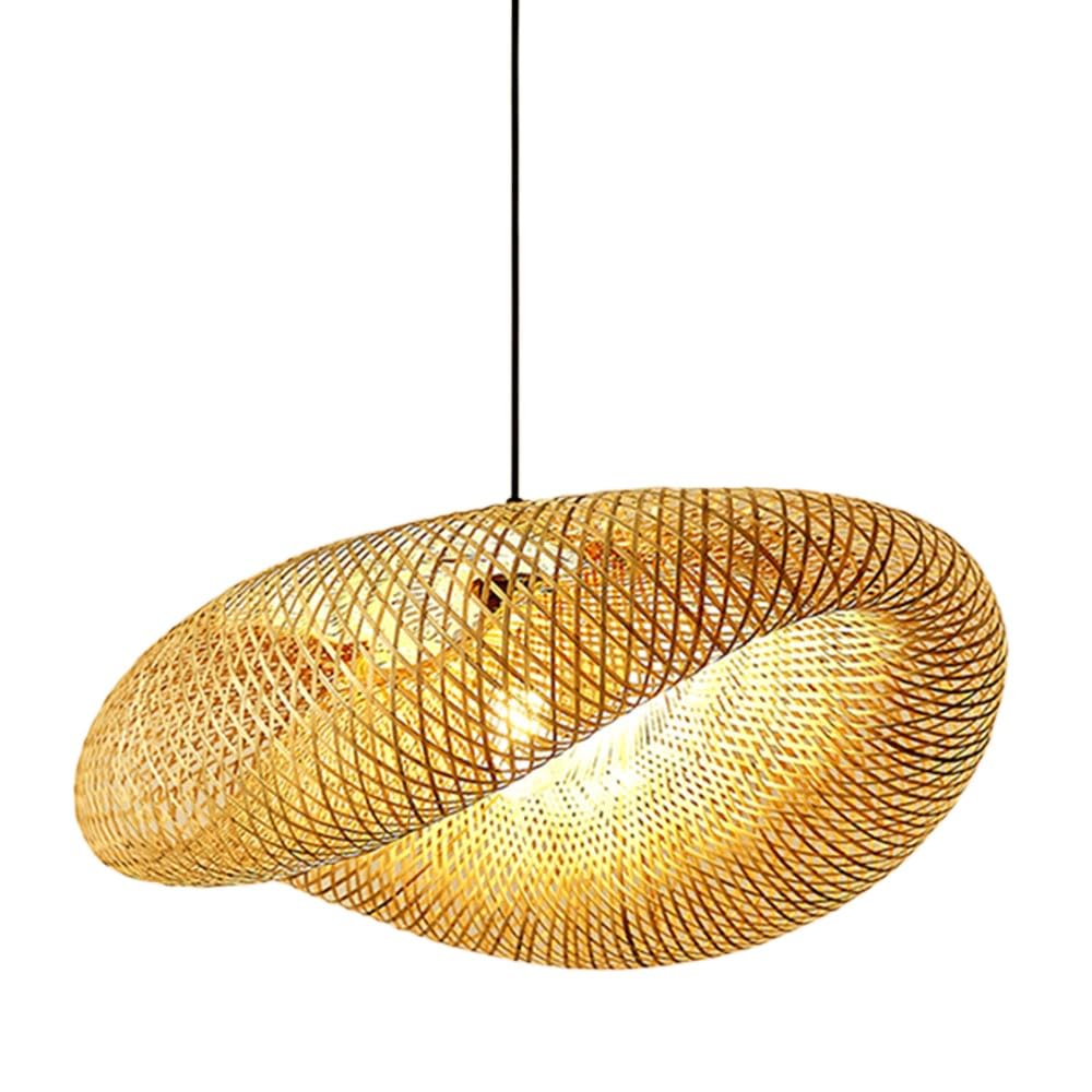 Lampe suspendue en bambou tropical pour ambiance île de cuisine côtière