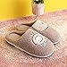 ZHRDRJB Pantoufles Coton Homme Slippers,Japonais Automne Hiver Non-Slip Brun Peluche Pantoufles Cute Tomate Warm Cotton Slippers Indoor Soft Bottom Anti-Skid Bedroom Home Shoes,39,40