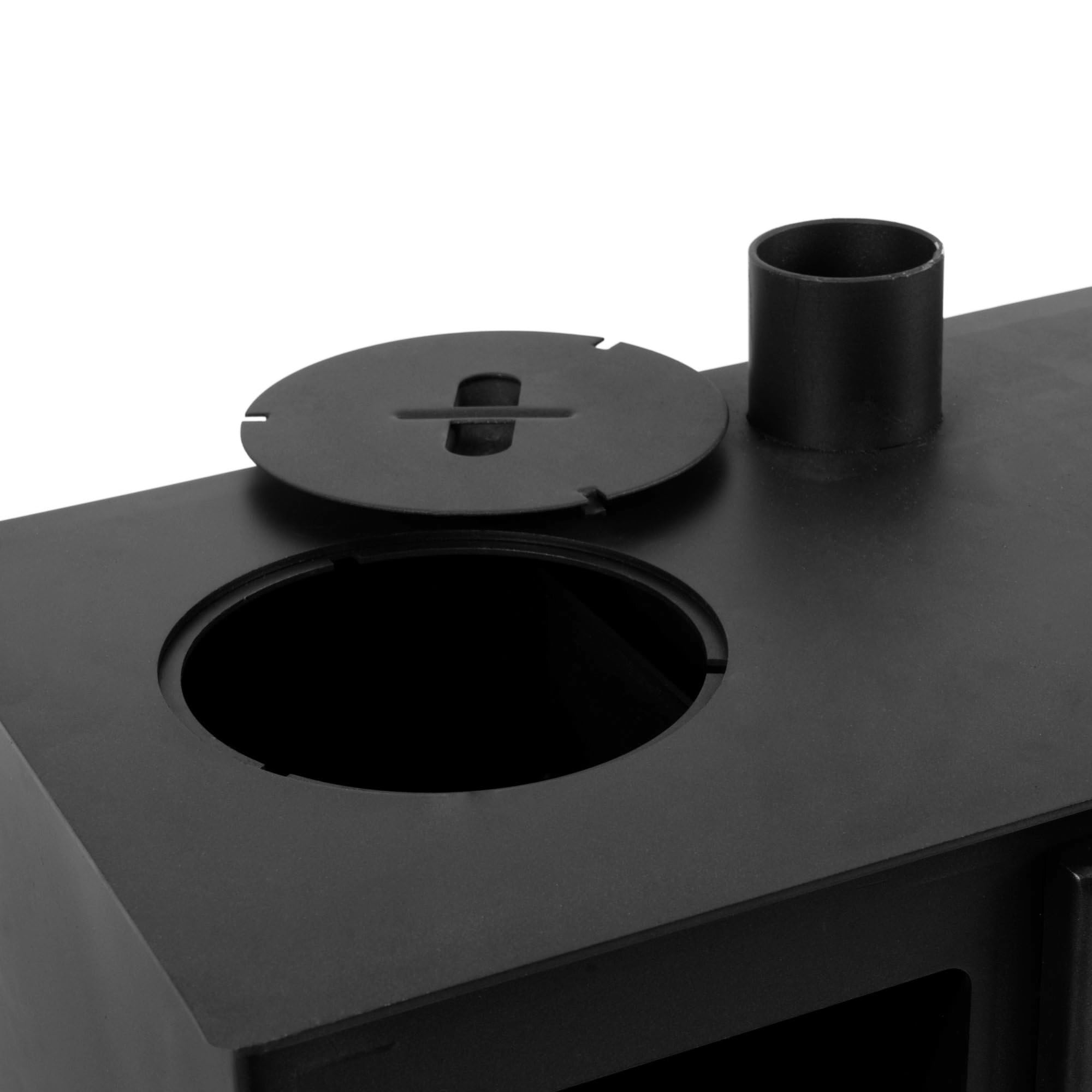 CampFeuer Zeltofen 58,5 x 28,5 x 232 cm aus Stahl | schwarz | mit 2 Kammern, Feuerstelle | Kaminofen, Gartenofen, Holzofen für Camping & Outdoor | Zeltheizung, Camping Stove, Outdoor Ofen zum Kochen