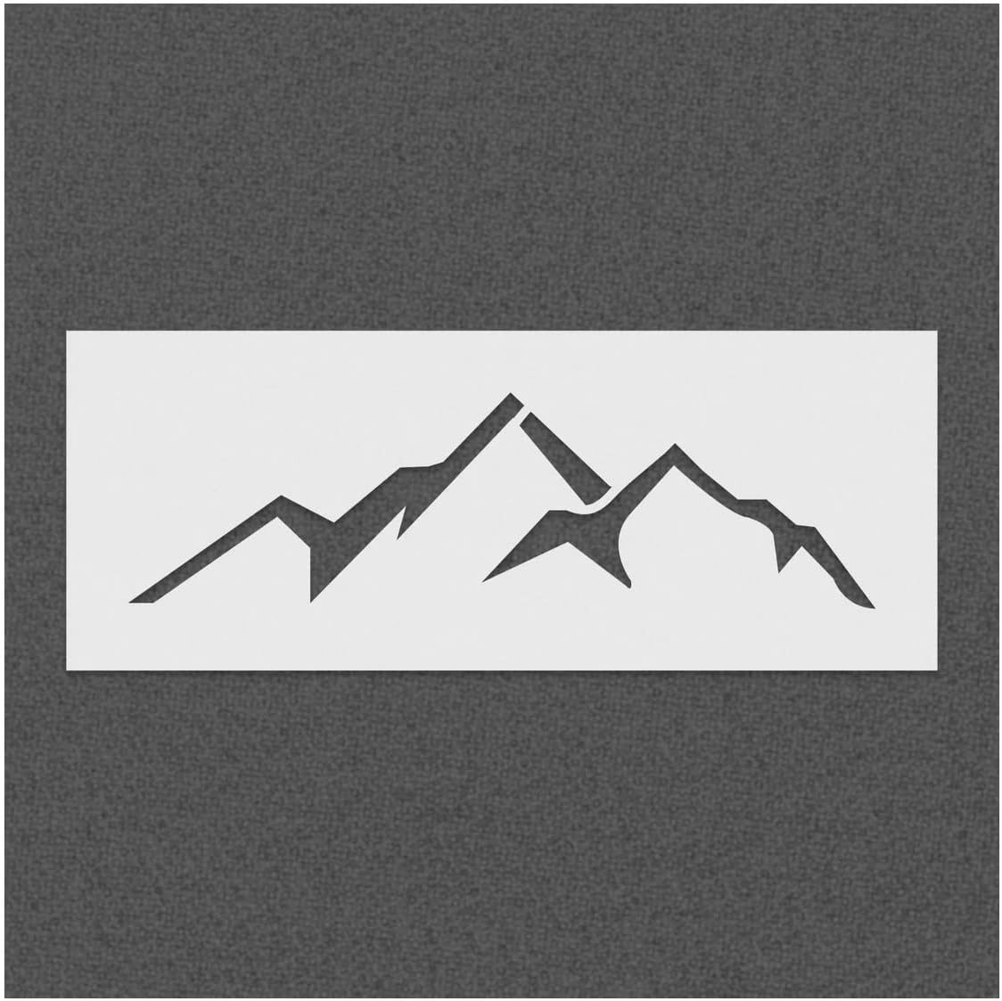 Mountain Stencil for Painting Laser Cut Reusable 14mil