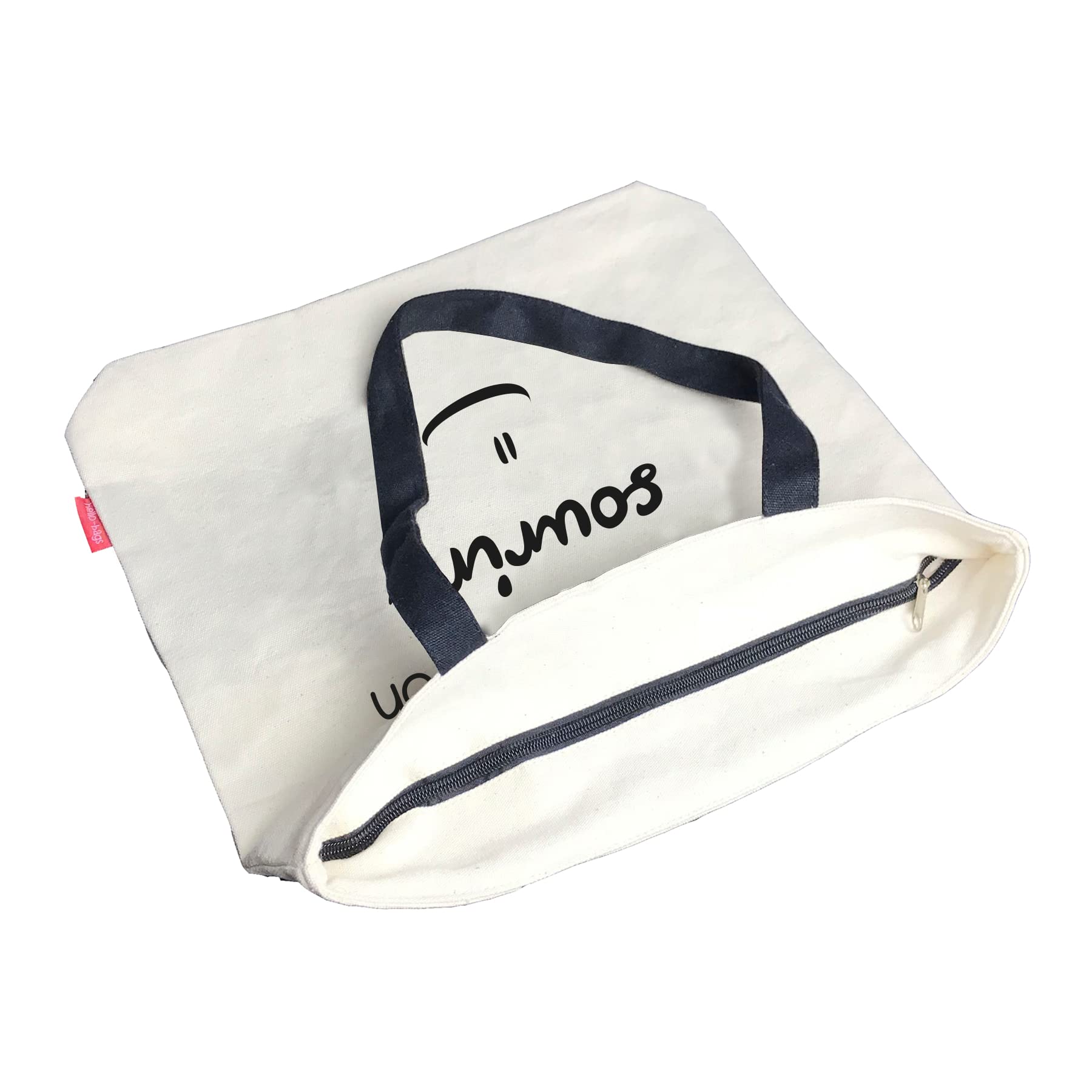Hello-Bags Bn-003-laplusbelle Canvas Tote Bag with Zip Lining, Inner Pocket, Outer Material: 100% Cotton - Image 2