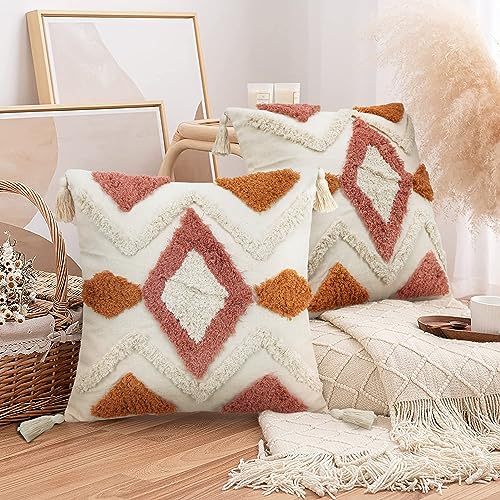 Merrycolor 2er Set Kissenbezug 45x45cm, Gelb Getuftet kissenbezüge mit...