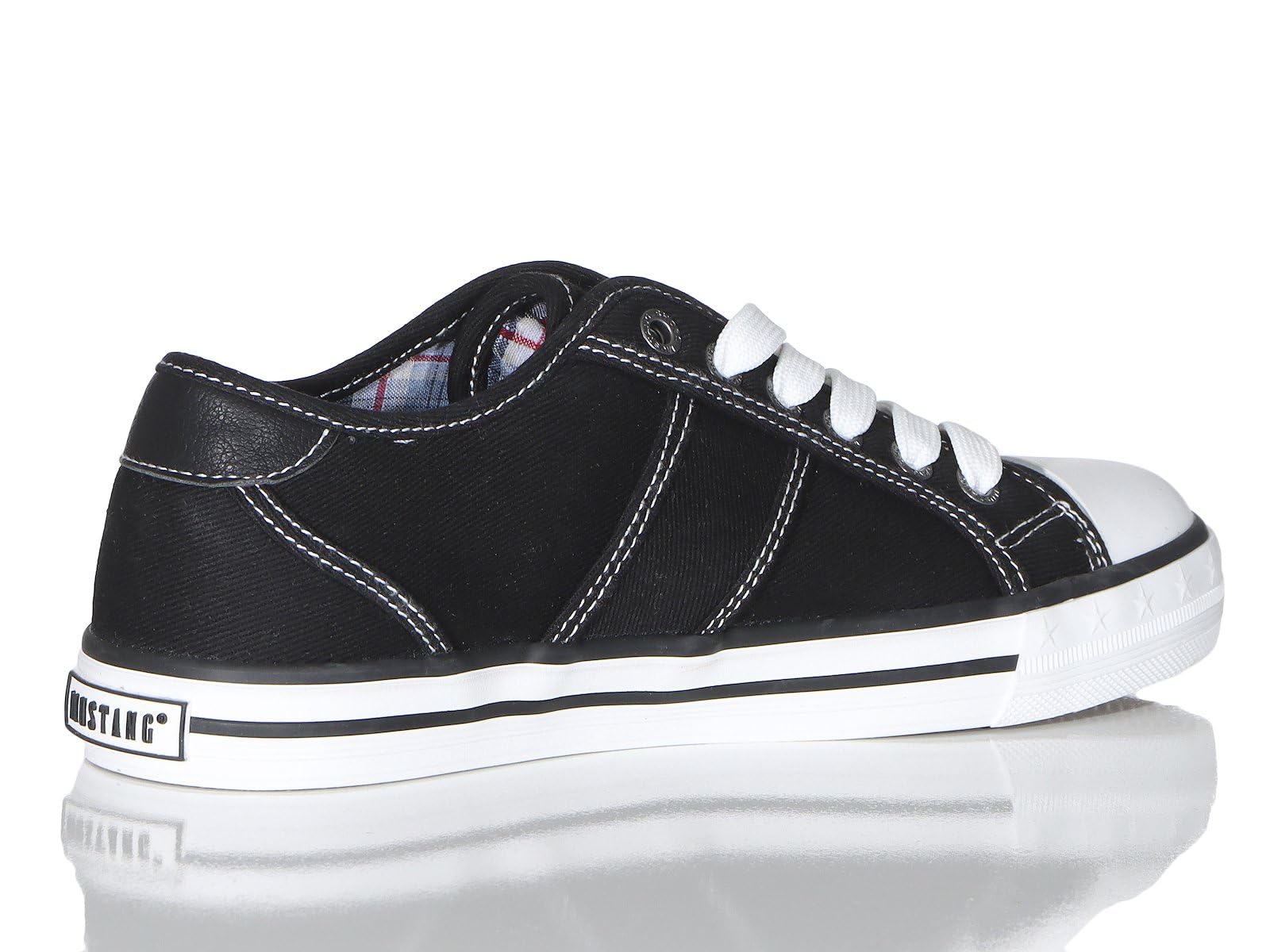 MUSTANG Damen Sneaker Schuhe Low-Top Canvas Schnürschuhe sportliche Stoffschuhe