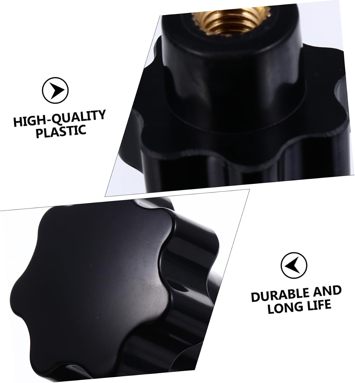Luxshiny 10Pcs Star Knob Handles Thru Knobs for Machinery Instruments Furniture Versatile Grip Knobs for Industrial Use