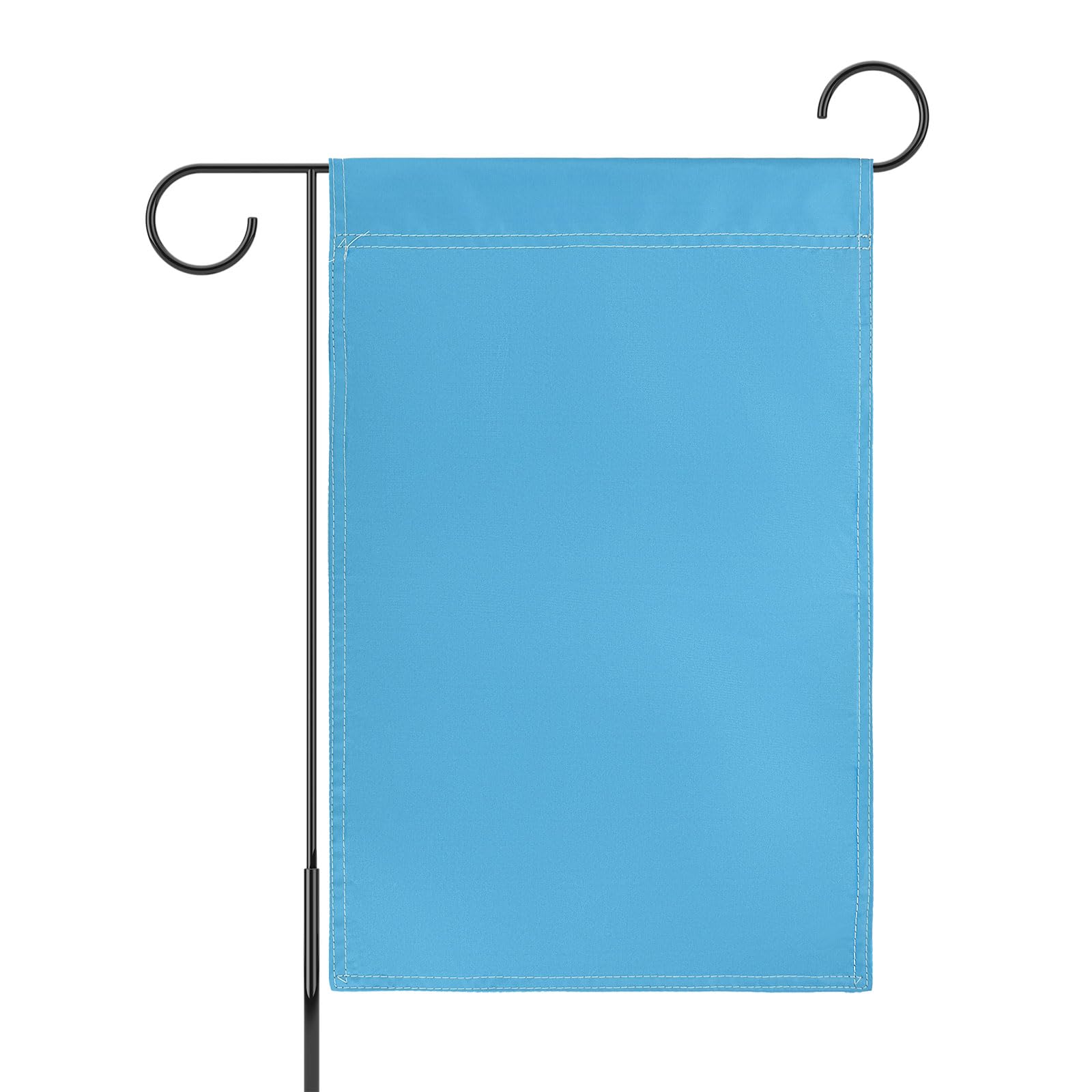 M METERXITY 1-Pack Garden Flag Solid Color Blank Flag 18x12in Sky Blue