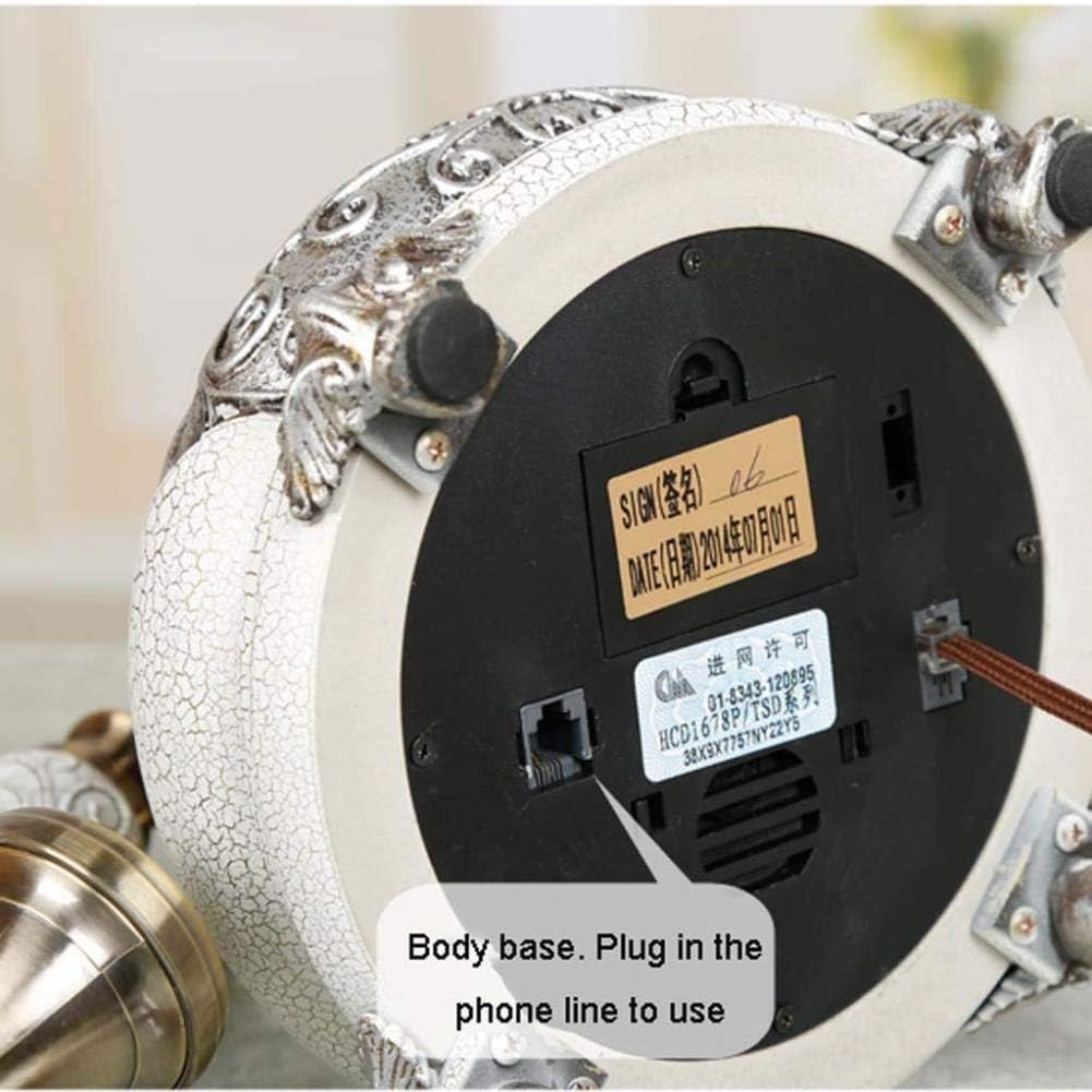 ヨーロッパのレトロなオールドアンティーク電話 - コード付きレトロ電話 - ヴィンテージ装飾電話 伝統的なベル着信音 風水装飾電話