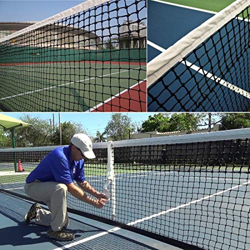 image for PROGOAL Tennis Net 42FT Professional Heavy Duty Nylon Net Double, Comp