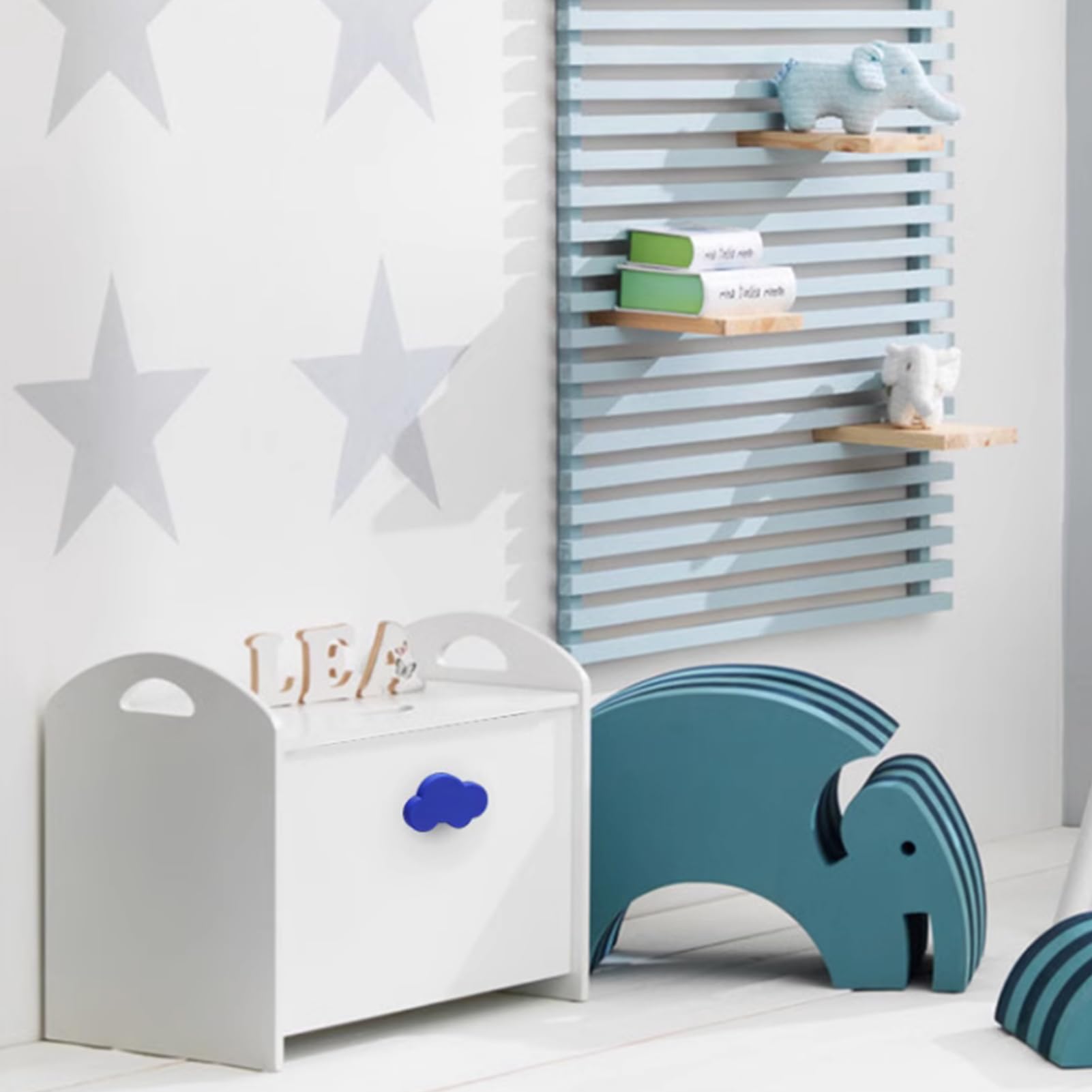 Pomelli Per Mobili A Forma Di Nuvola - 10 Pezzi In Gomma Per Bambini | Light Blue Per Cameretta - Foto 13