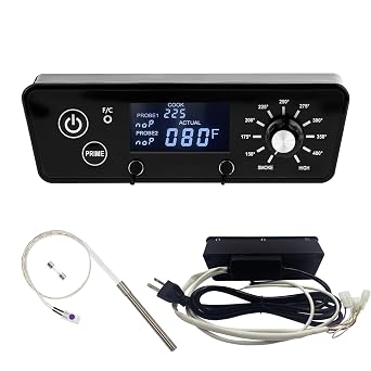 Digital Trapezoid Grill Controller Kit Compatible with Pit Boss Vertical Pellet Smoker Copperhead 3/4/5/7-Series PBV3P1/PBV4PS1/PBV5P1/PBV7P1 & 5-Series Copper-Walmart PBV5PW1, Includes Hot Rod