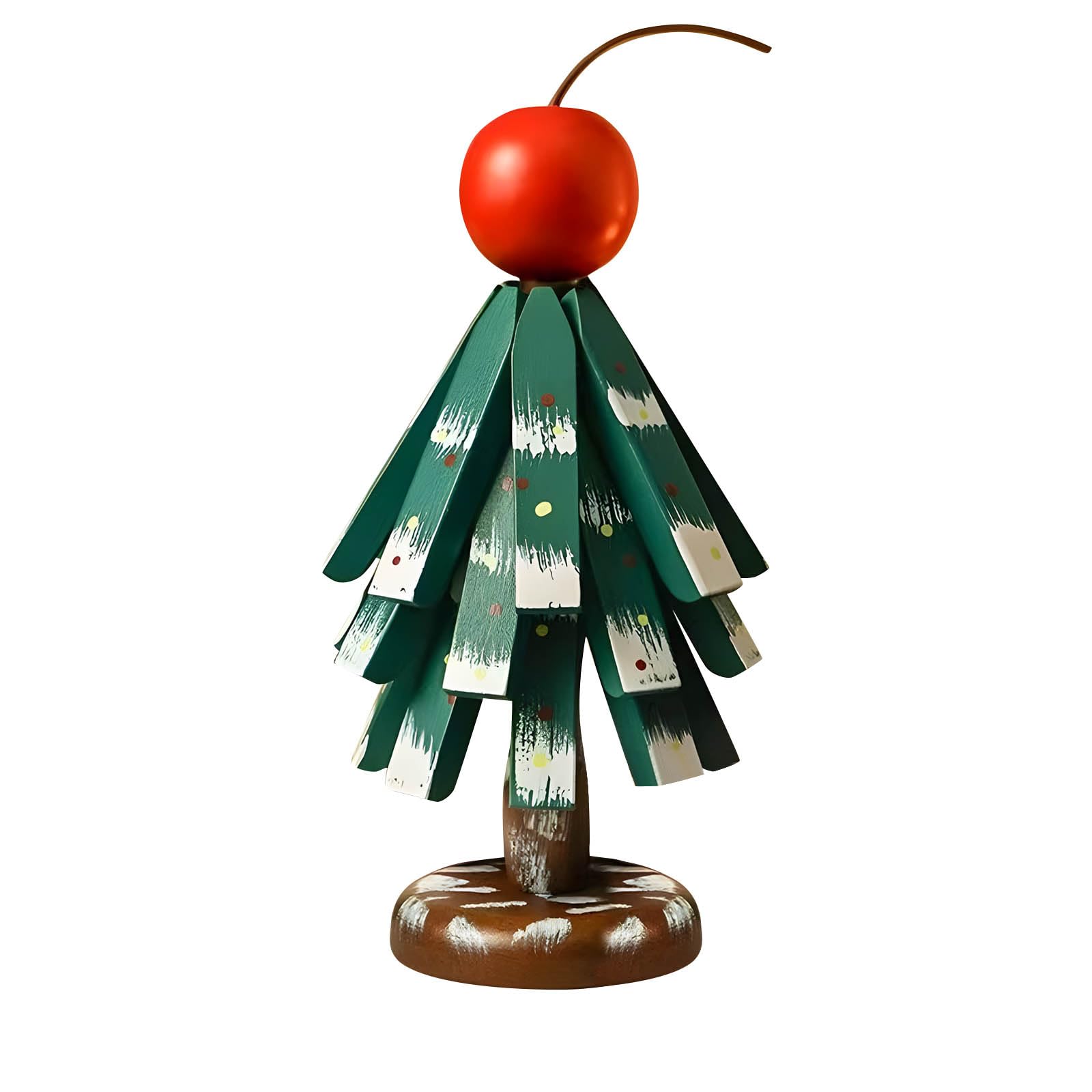 Tsophreniq Long Round Shape Heatproof Holiday Wood Coasters Stackable Christmas Tree Designs Placemat For Hot Dishes And Easy Storage Dinner Mats