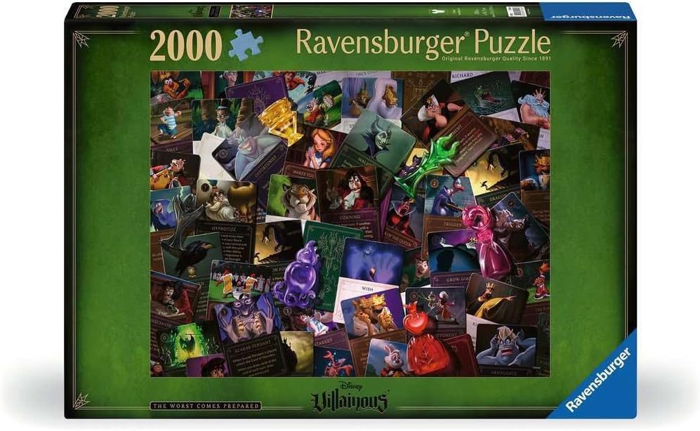 Ravensburger - Disney Villainous - 2000 Piece Jigsaw Puzzle - All The Villains in One Place - Beautifully Illustrated Disney Villains - Premium Quality - Ideal Gift - Puzzles for Adults