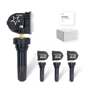 مستشعر Techie 4 PCS TPMS 315 ميجا هرتز مستشعر مراقبة ضغط الإطارات متوافق مع شيفروليه جي إم سي ساتورن SAAB بويك هامر سوزوكي بونتياك كاديلاك استبدال # 13598771 13598772 13586335 13581558