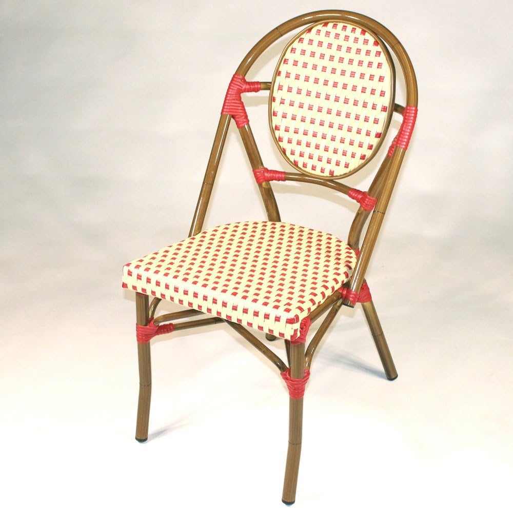 French Bistro Armless Stacking Chair (Set of 6) Finish: Red