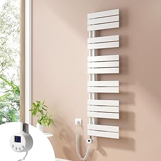 Heilmetz Badheizkörper Elektrisch Handtuchheizkörper Elektrisch mit Thermostat mit Timer-Funktion Heizkörper Badezimmer Anthrazit Badheizkörper 40x138.5cm