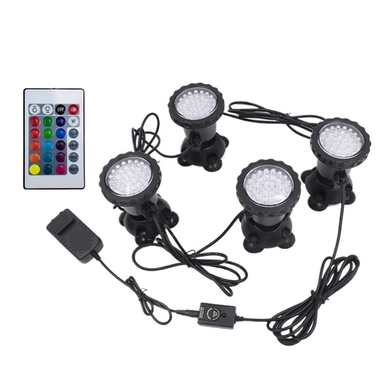 Luces LED RGB subacuáticas para iluminar fuentes oscuras 6