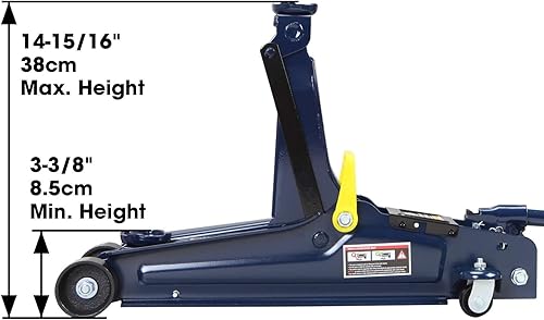Vista 3 de Big RED 2.5 Ton (5,000 lb) Low Profile Hydraulic Trolly Jack, Blue, AT825051UR