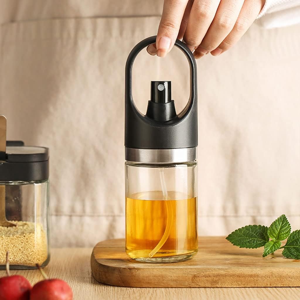 Push-type Fuel Injector Seasoning Bottle Dust-proof and Oil-control Large-caliber Barbecue Sprayer Oil Spray Bottle(D)