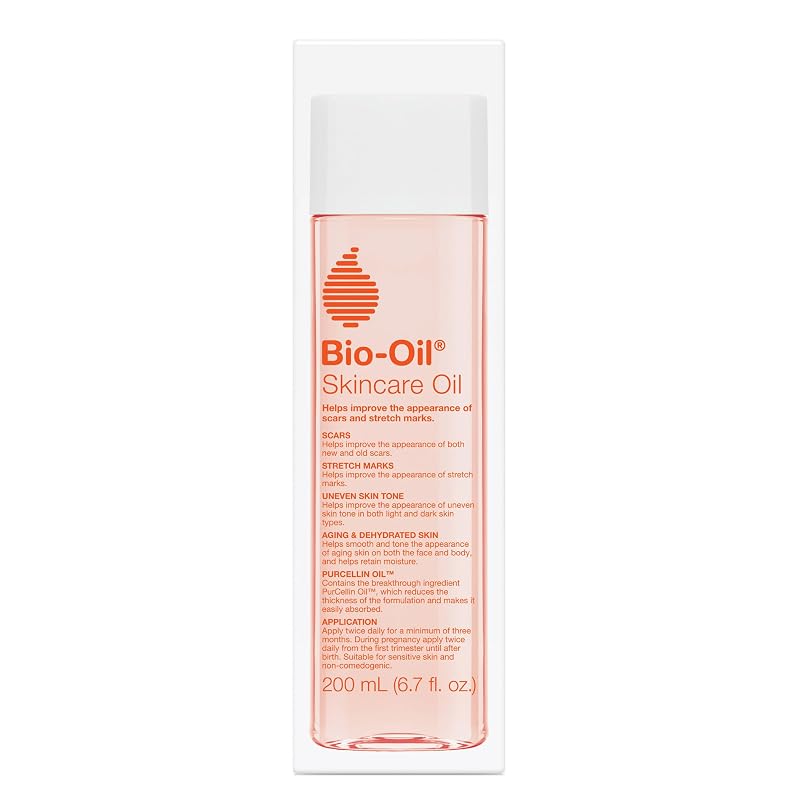 Bio-Oil Skincare Body Oil Serum, Scars & Stretch Marks, 6.7 fl oz 6.7 Fl Oz (Pack of 1)