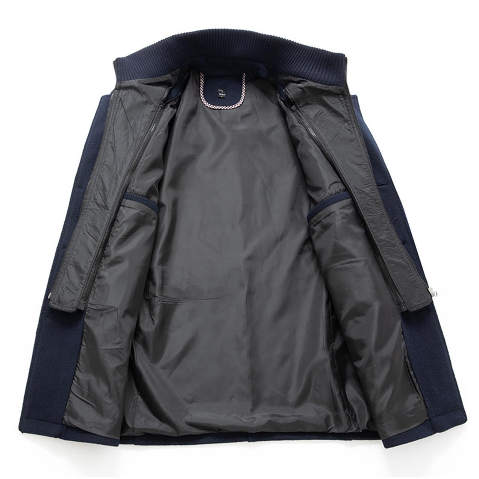 Herren Mantel Winter Wintermantel Wolle Herrenmantel Kurz Warm Winterjacke Ohne Kapuze Kurzmantel Regular Fit Wollmantel mit Taschen Reverskragen Trenchcoat Jacken Casual Jacke,S-6XL