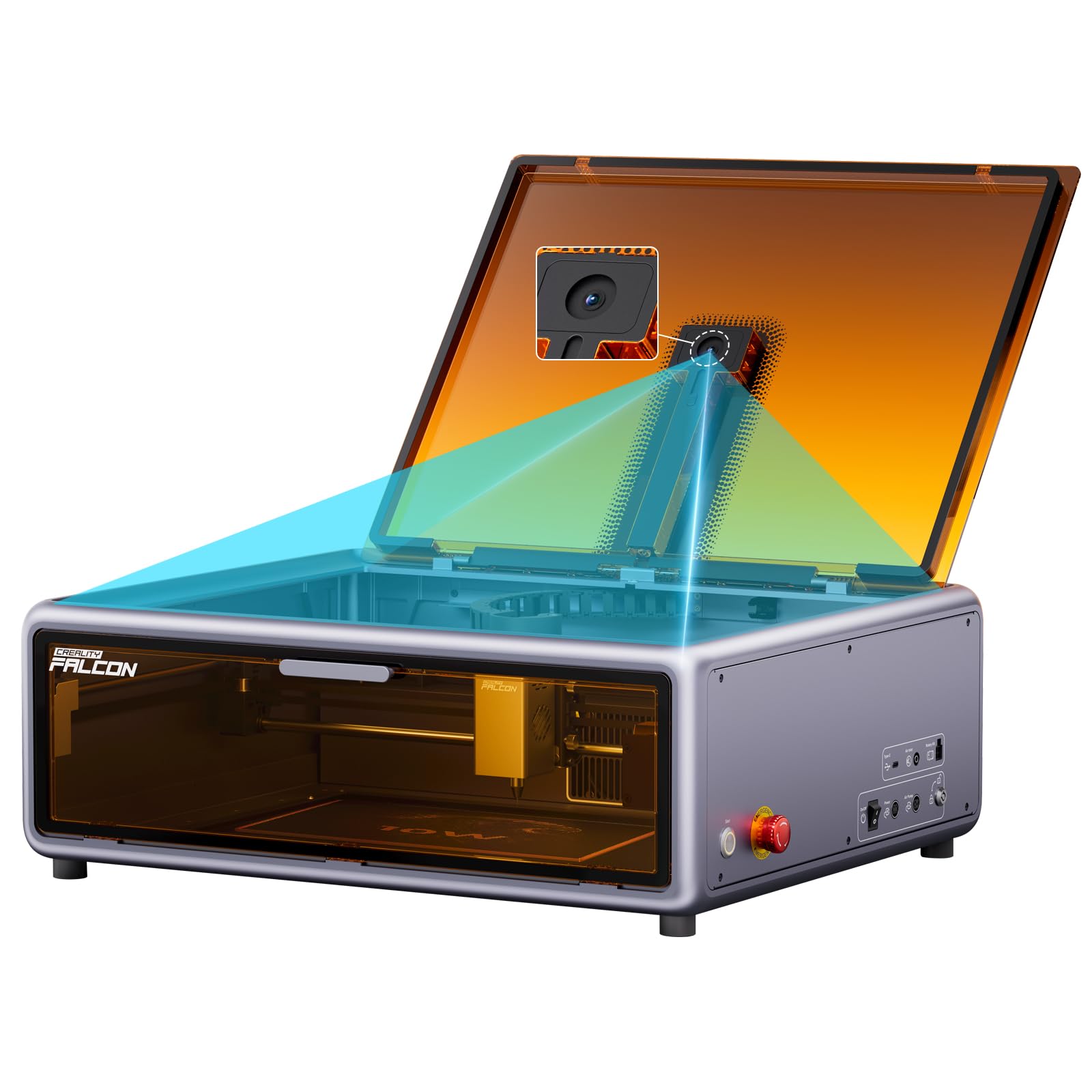 Creality Laser Engraver Falcon A1 10W with Fully Enclosed Design High Compatibility & Easy Assembly,Speed up to 600mm/s, Precision Engraving Machine