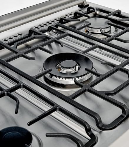 PACK SOLTHERMIC 90 CM ROJO BURDEOS COCINA PORTABOMBONA Y CAMPANA (HORNO A GAS 64L), 5 QUEMADORES - imagen 7