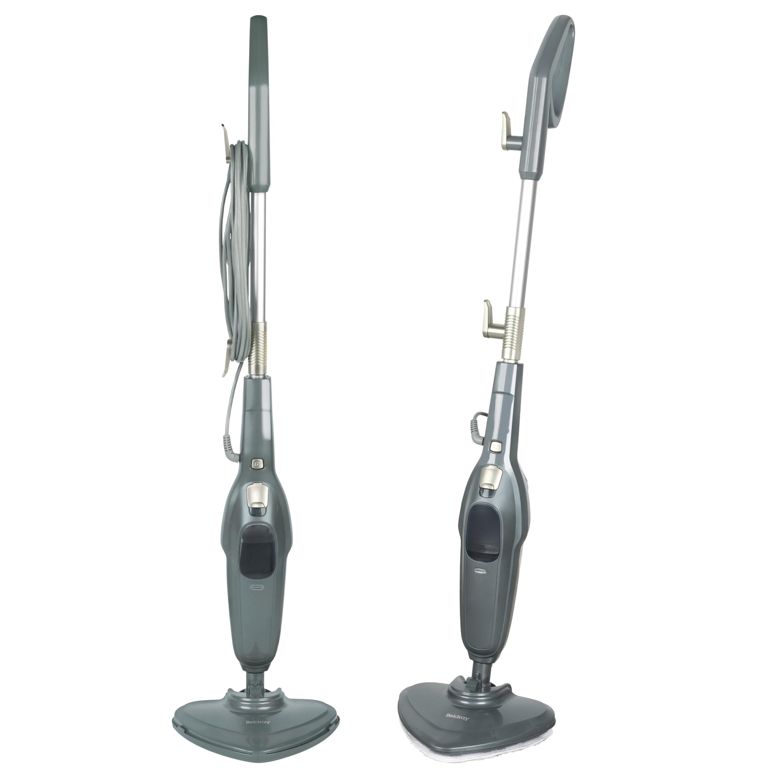 Beldray Limpiador a Vapor Clean & Refresh - Escoba de Vapor, Limpieza Sin Químicos, Calentamiento Rápido, Depósito de Agua 350 ml, Alfombras, Laminados, Madera, 1300W