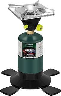 Bottletop Propane Camping Stove with Gas Cylinder Base Lightweight Propane and MAPP Gas Camping Stove with Instant Ignition for Hiking Backpacking and Outdoor Cooking Ultra-Portable Durable Camp Stove